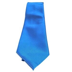 CORNELLI Mens Royal Blue Microfiber Hand Made Neck Tie Italy Skinny Minimalist